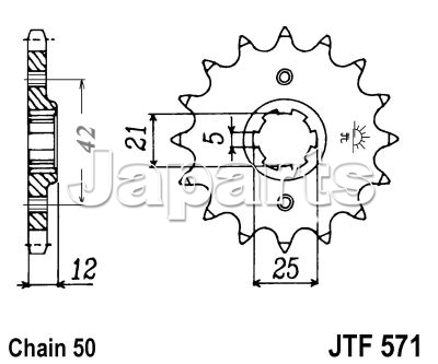 JT Front Sprocket 571.17