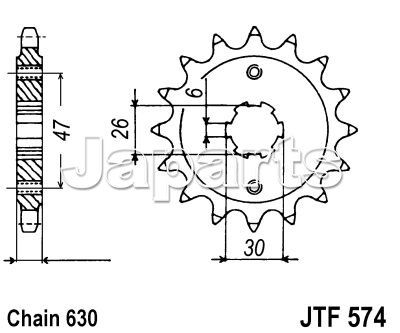 JT Front Sprocket 574.16