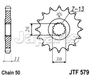 JT Front Sprocket 579.16