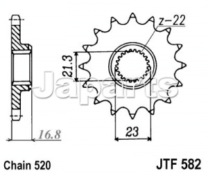 JT Front Sprocket 582.16