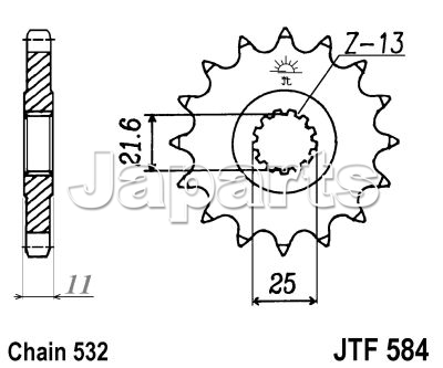 JT Front Sprocket 584.15