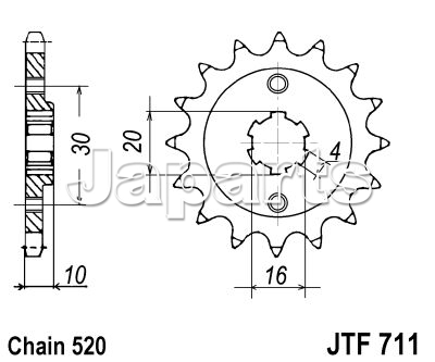 JT Front Sprocket 711.14