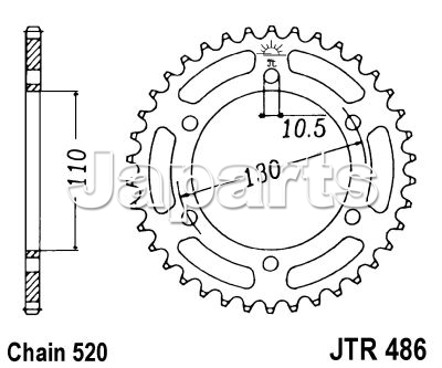 JT Rear Sprocket 486.47