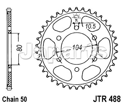 JT Rear Sprocket 488.42