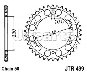 JT Rear Sprocket 499.38