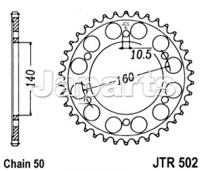 JT Rear Sprocket 502.48