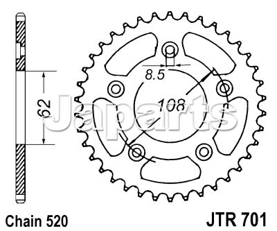 JT Rear Sprocket 701.41