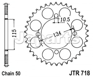 JT Rear Sprocket 718.44