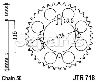 JT Rear Sprocket 718.46