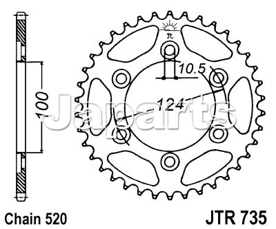 JT Rear Sprocket 735.36