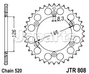 JT Rear Sprocket 808.52