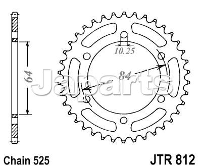 JT Rear Sprocket 812.41