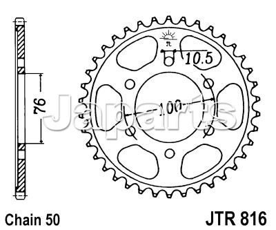 JT Rear Sprocket 816.42