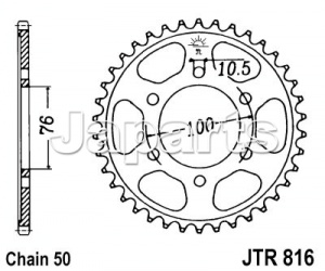 JT Rear Sprocket 816.44