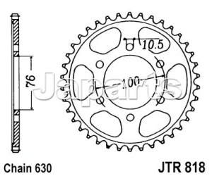 JT Rear Sprocket 818.41