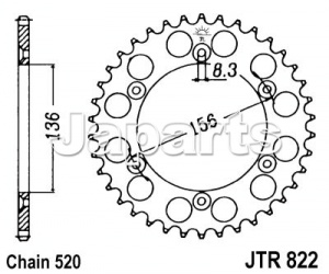 JT Rear Sprocket 822.50