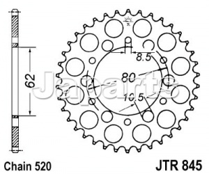 JT Rear Sprocket 845.45