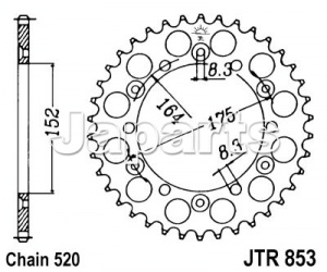 JT Rear Sprocket 853.41