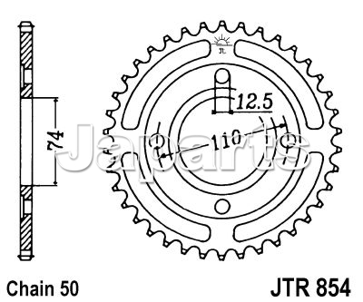 JT Rear Sprocket 854.36