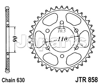 JT Rear Sprocket 858.35