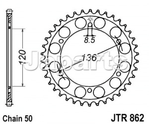 JT Rear Sprocket 862.44