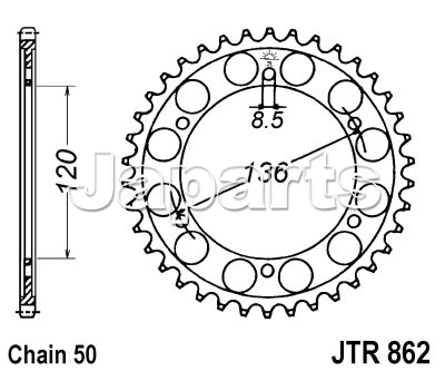 JT Rear Sprocket 862.45